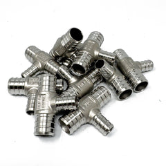 T en acier inoxydable PEX 3/4" * 3/4" * 1/2" (lot de 10x)