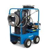 Hot water pressure washer electric belt drive diesel burner