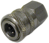Quick coupler stainless steel sockets or plug