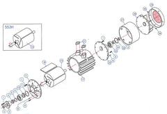 Tête seule pompe vacuum 553FTS 130CFM "FLOOD" CCW 5500-007 (Pièces) - Airablo