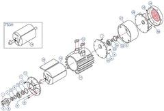 Tête seule pompe vacuum 753FTS 160CFM "FLOOD" CCW 7500-020 (Pièces) - Airablo