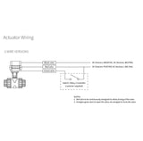 Valve à boule électrique Trois voies acier inoxydable 1" FNPT